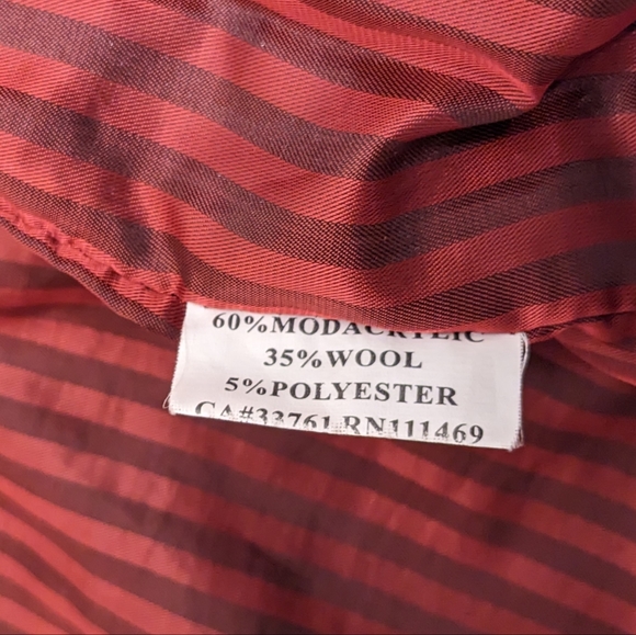 Vintage Wool Navy/Black V-neck Vest, Silky Lined, Buttons, Pockets, L - Picture 11 of 11